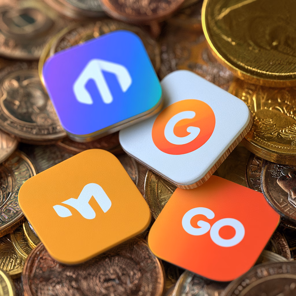 Maya GCash GoTyme MariBank digital bank logos