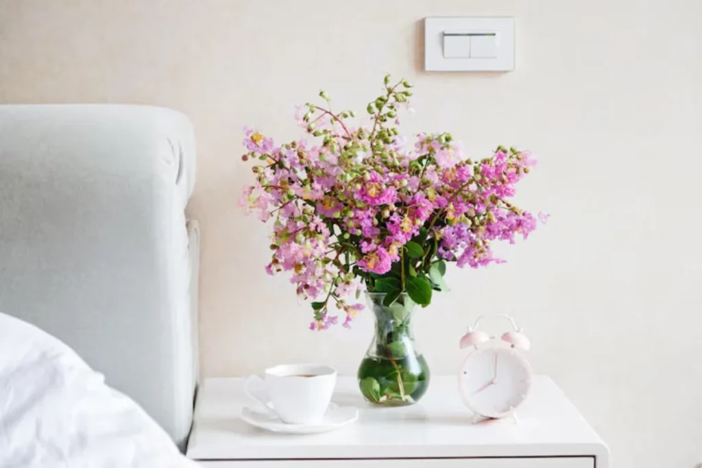 flores no quarto de casal