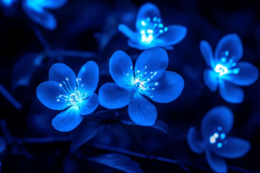 7 flores que brilham no escuro: Cultive beleza noturna 11 flores que brilham no escuro da cor azul