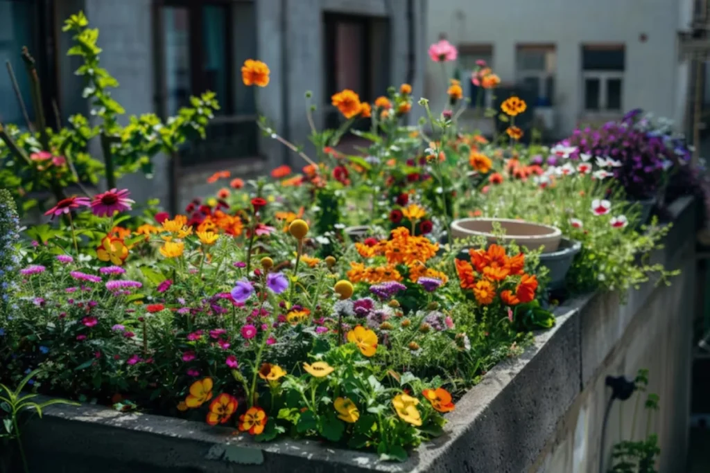 Varias flores para jardim pequeno