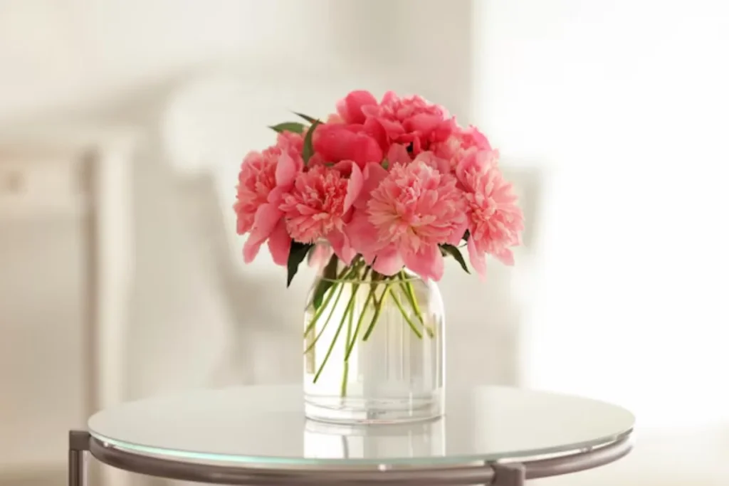 14 Flores para quarto de casal: Lista detalhada e completa 7 Peônia Rosa no vaso