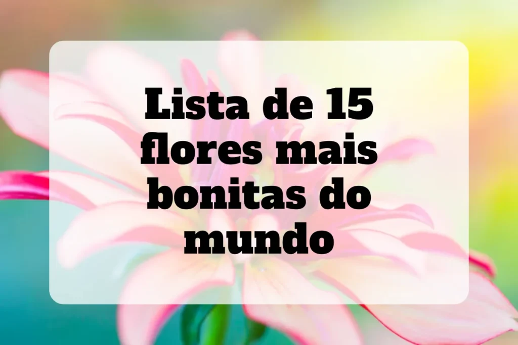 flores mais bonitas do mundo