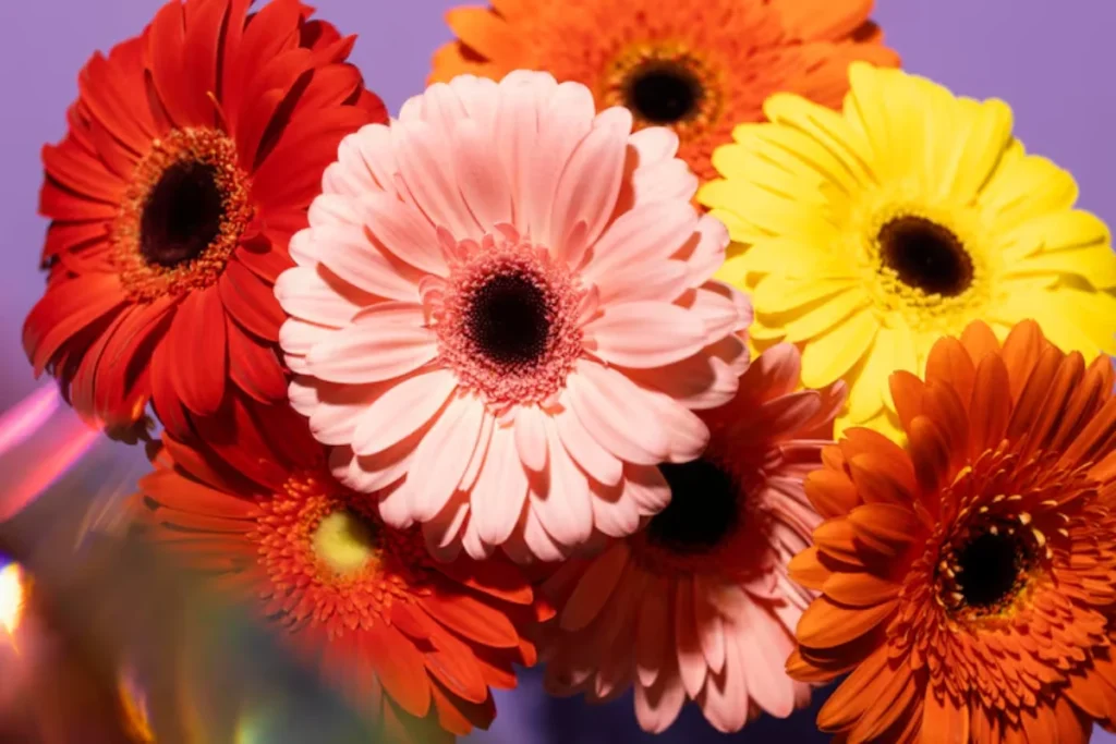 flores gerbera em varias cores