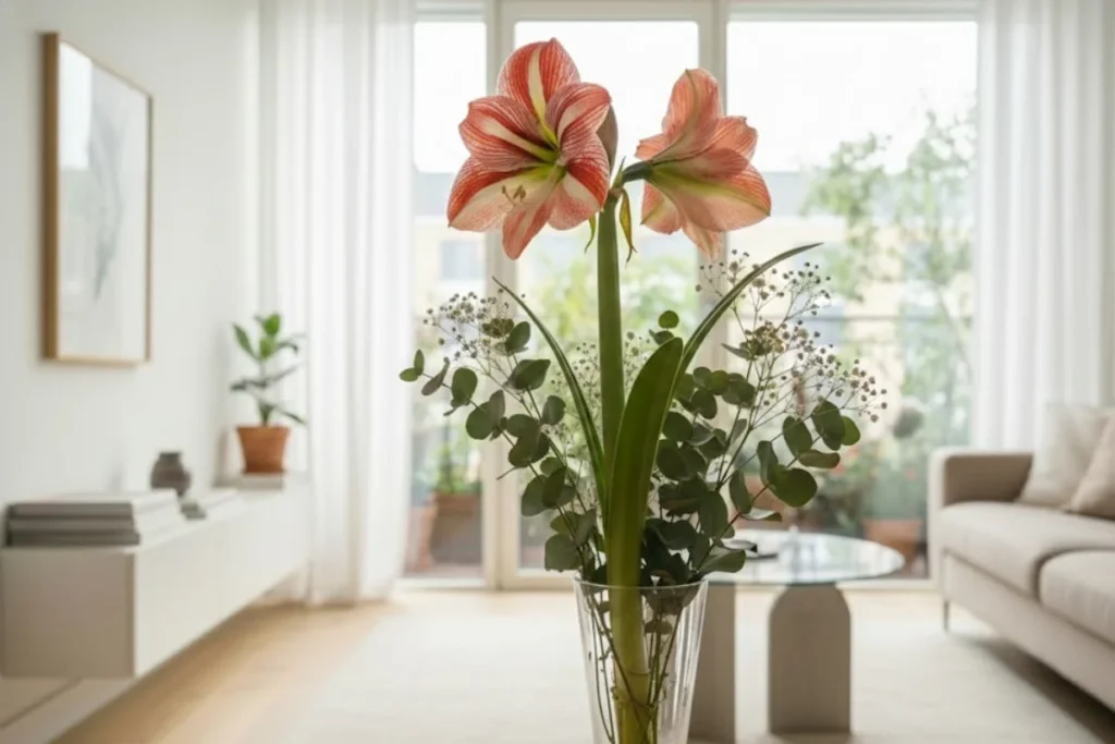 Flor amarílis: Variedades, como plantar, cuidar e significados 13 Flor Amarílis em Arranjos