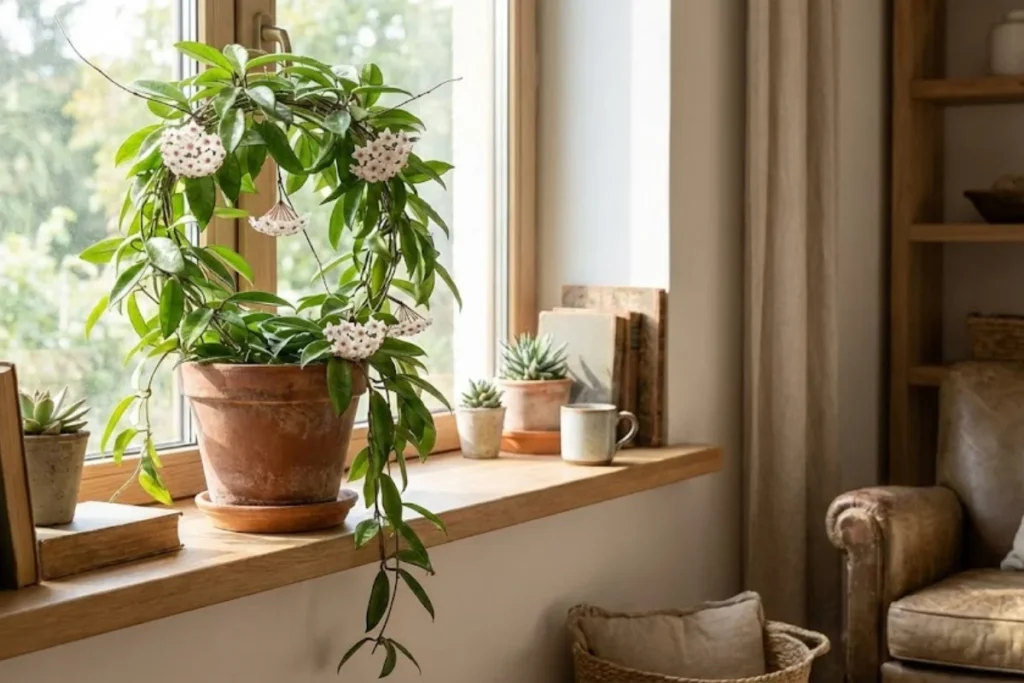 Flor de cera: Como plantar, cuidados, variedades e significado 11 Flor de cera na decoração da casa