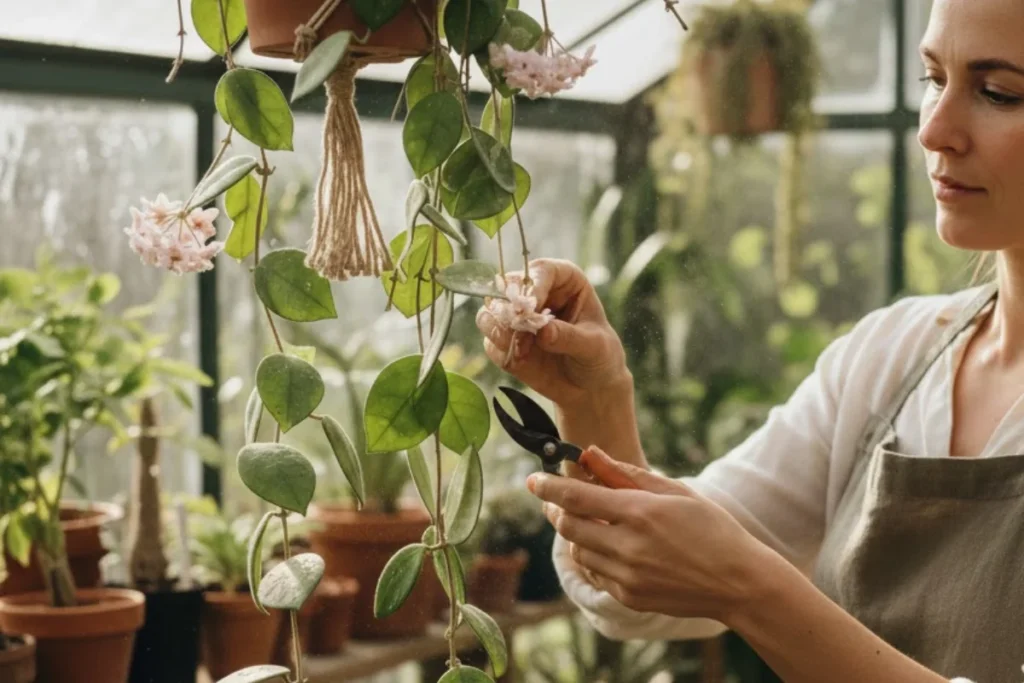 Flor de cera: Como plantar, cuidados, variedades e significado 10 Pessoa Cuidando da flor de cera