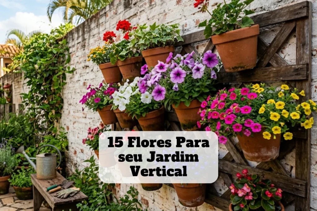 15 flores para jardim vertical
