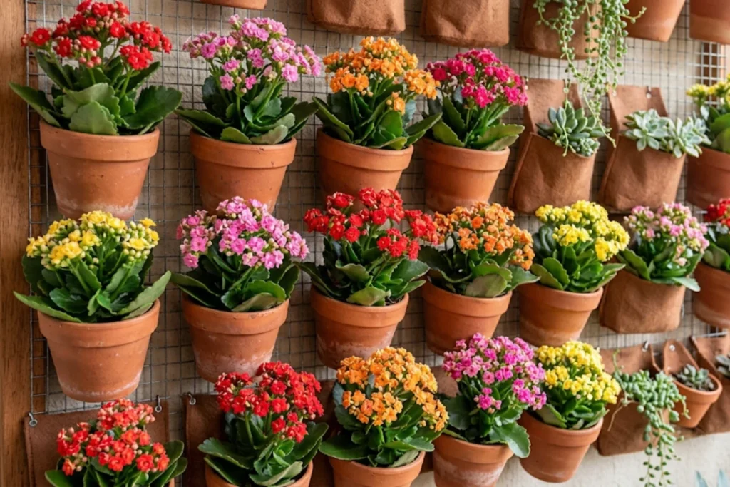 15 flores para jardim vertical: Veja as melhores opções 11 Flores Kalanchoe (Kalanchoe blossfeldiana)