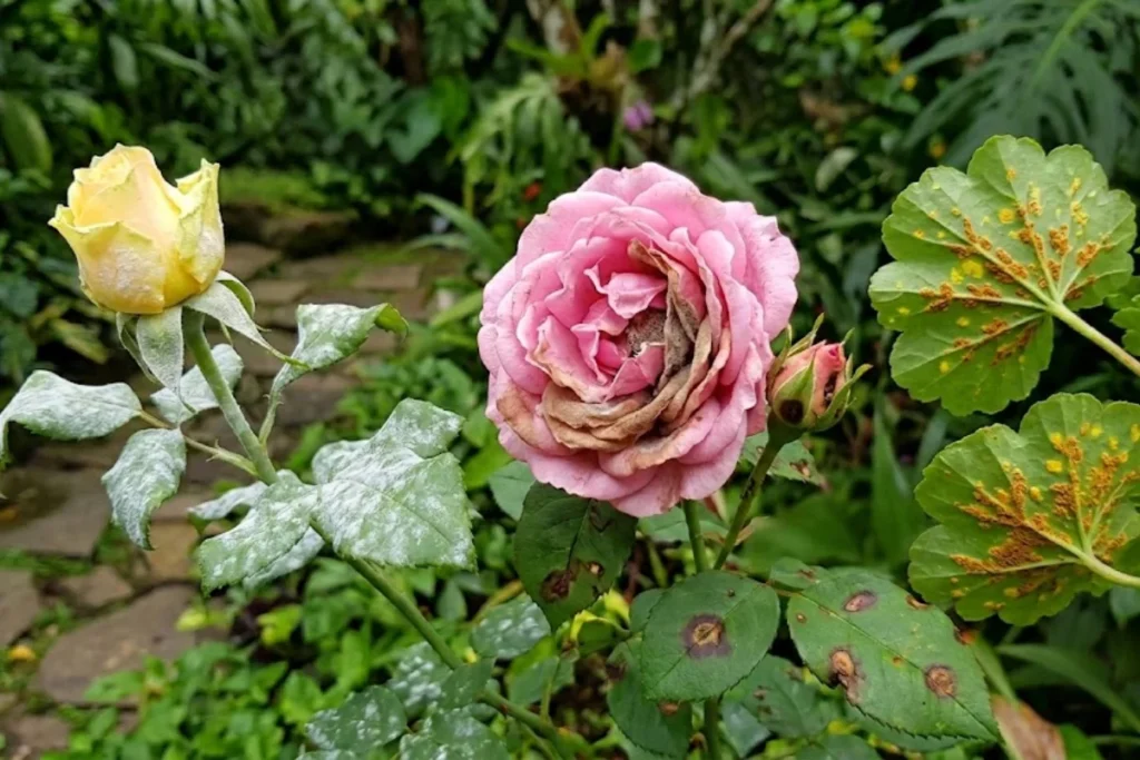 rosas com Fungos