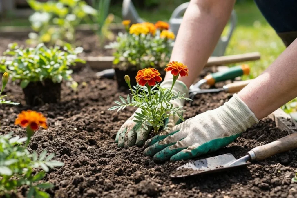 Flor tagetes: Guia completo de plantio e cuidados 5 Plantando a flor tagetes