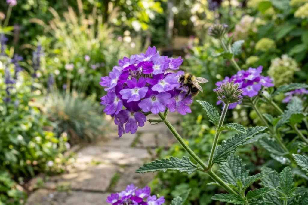 flor verbena roxa