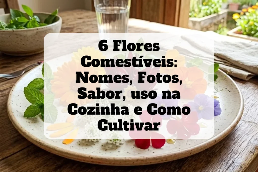 Lista com 6 flores comestiveis